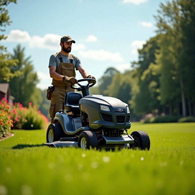 Expert lawn care in action — keeping Katy’s yards clean, crisp, and perfectly cut!